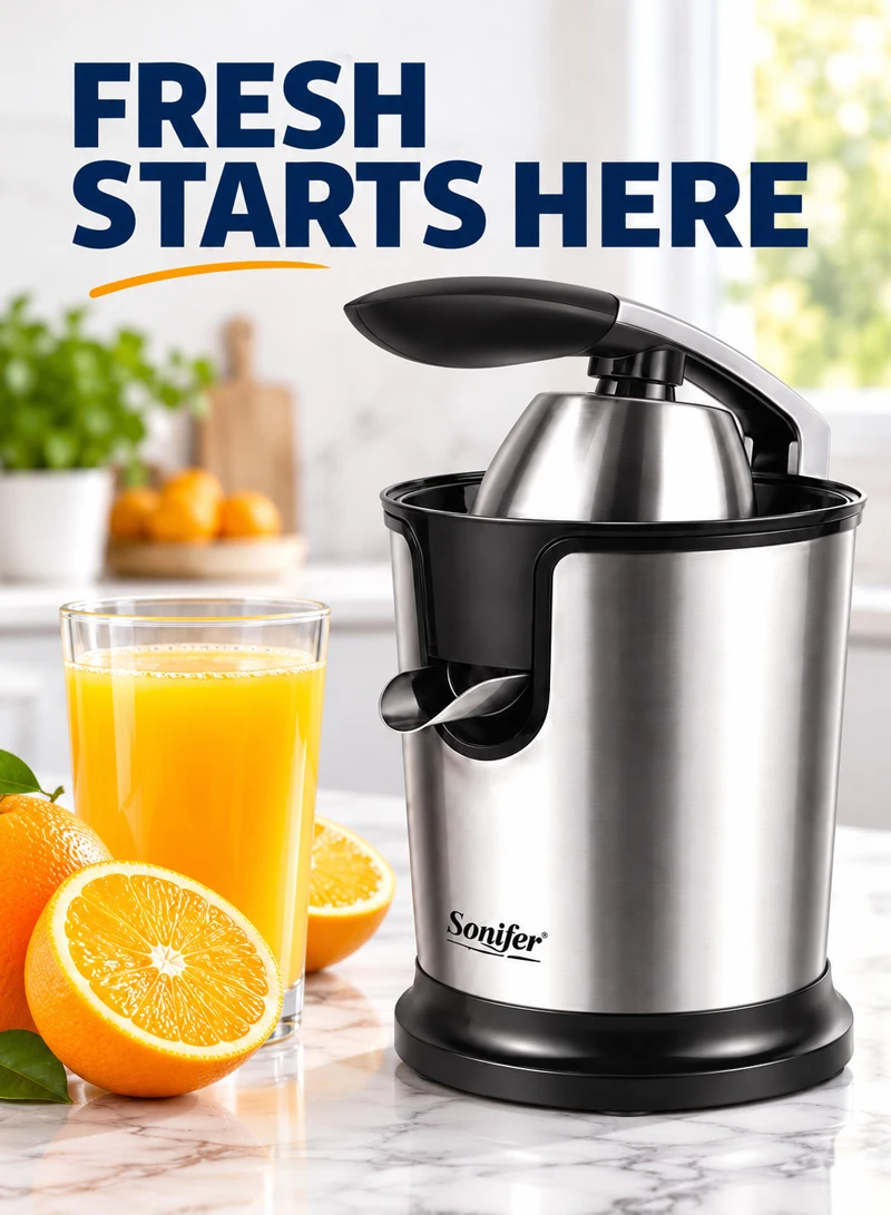 Stainless Steel Electric Citrus Juicer, 15000rpm High-Speed Citrus Juicer with 2 Press Cones β photo 7