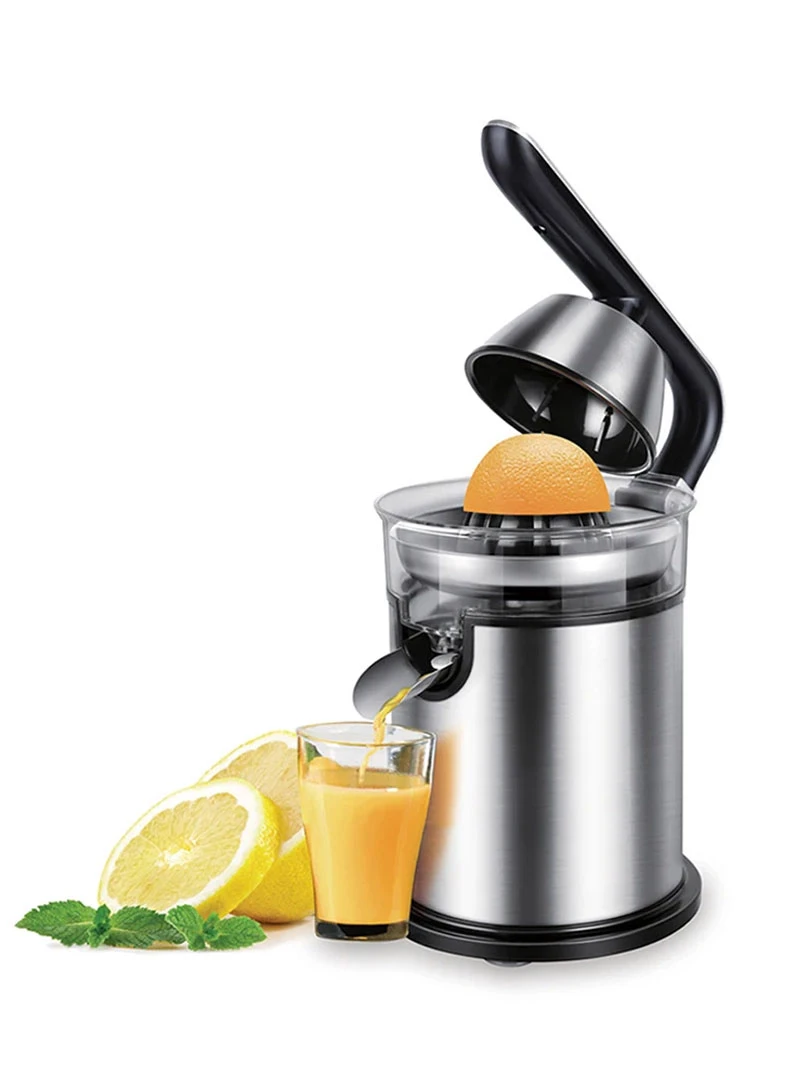 Stainless Steel Electric Citrus Juicer, 15000rpm High-Speed Citrus Juicer with 2 Press Cones
