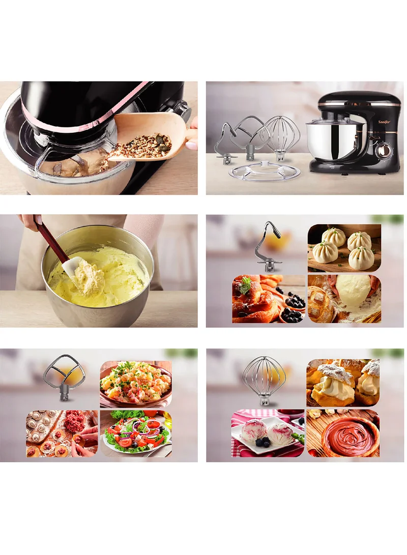 Stainless Steel Stand Mixer Dough, 6-Speed Adjustable Stand Mixer β photo 3