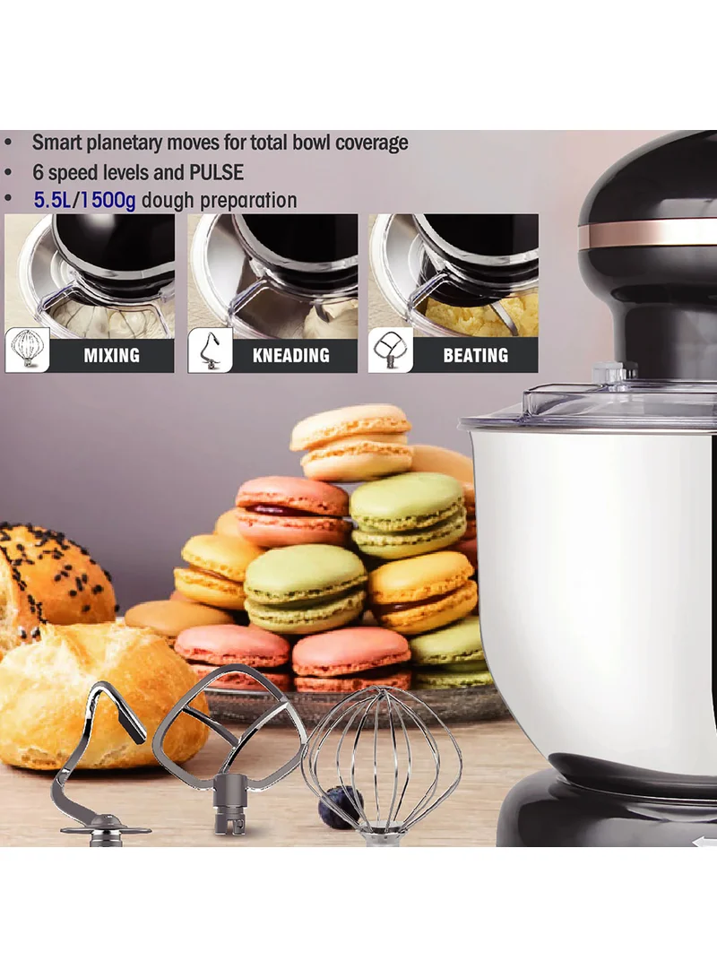 Stainless Steel Stand Mixer Dough, 6-Speed Adjustable Stand Mixer β photo 4