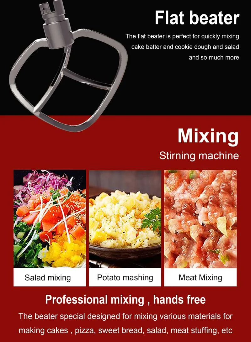 Stainless Steel Stand Mixer Dough, 6-Speed Adjustable Stand Mixer — photo 9