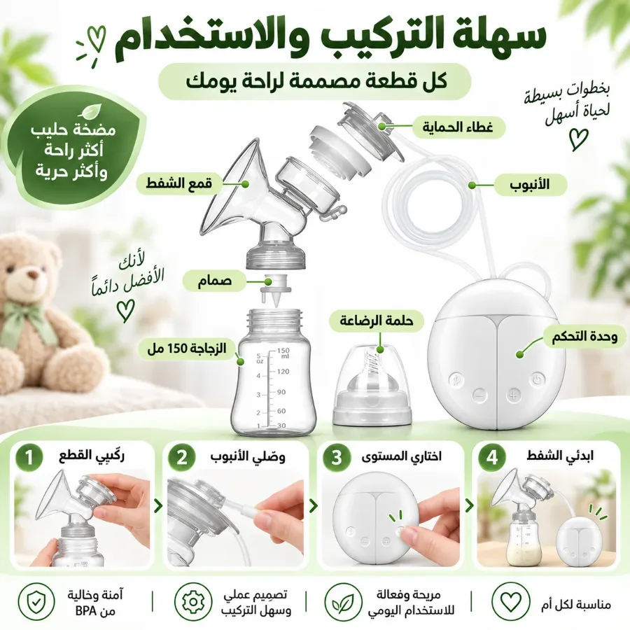 SMART AUTOMATIC DOUBLE BREAST PUMP RH228 - BLUE — photo 2