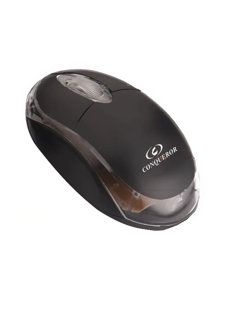 USB Wired Optical Mouse 3 Buttons - Black