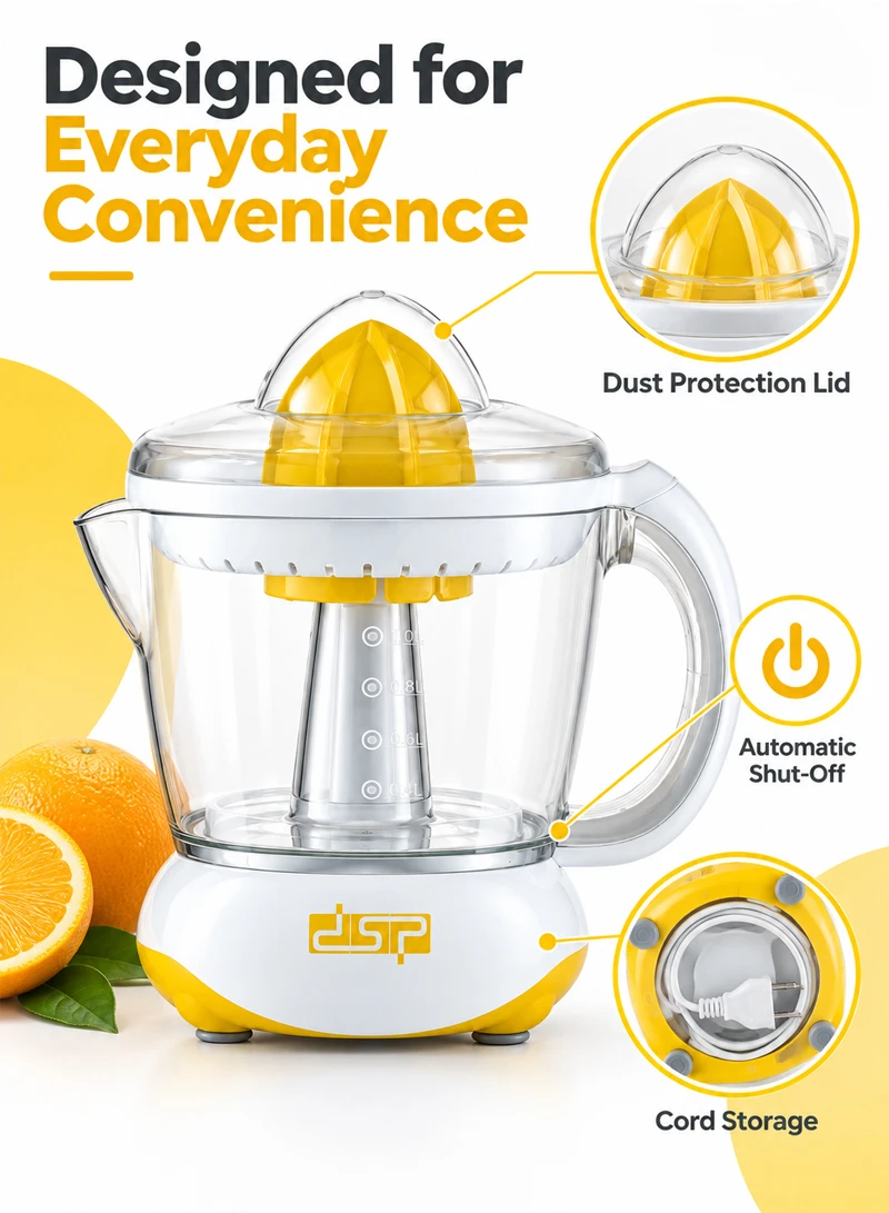 40W 1L One Press Cone Citrus Juicer - Yellow — photo 3