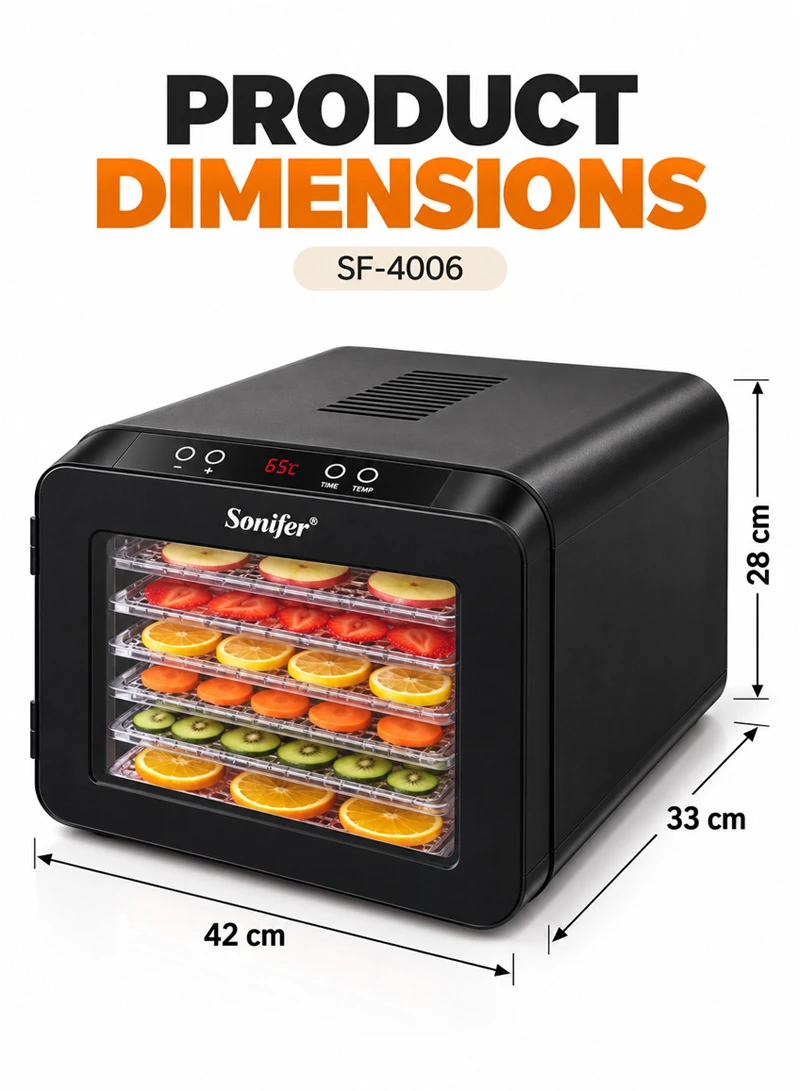 16L 6-Layer Food Dehydrator Dryer With Trays β photo 2