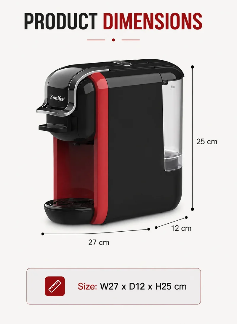 600ml 3-In-1 Capsule Coffee Maker with 19 Bar High-Pressure Extraction β photo 2