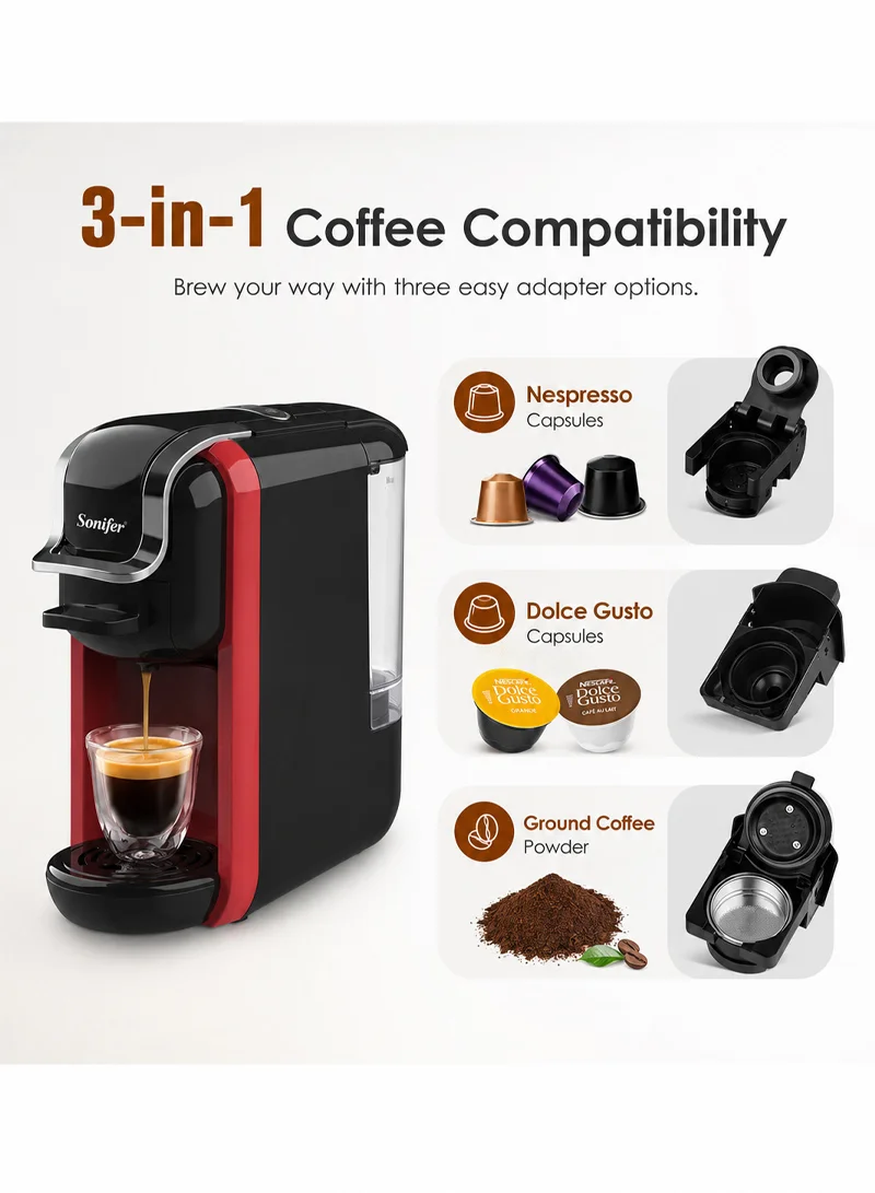 600ml 3-In-1 Capsule Coffee Maker with 19 Bar High-Pressure Extraction — photo 5