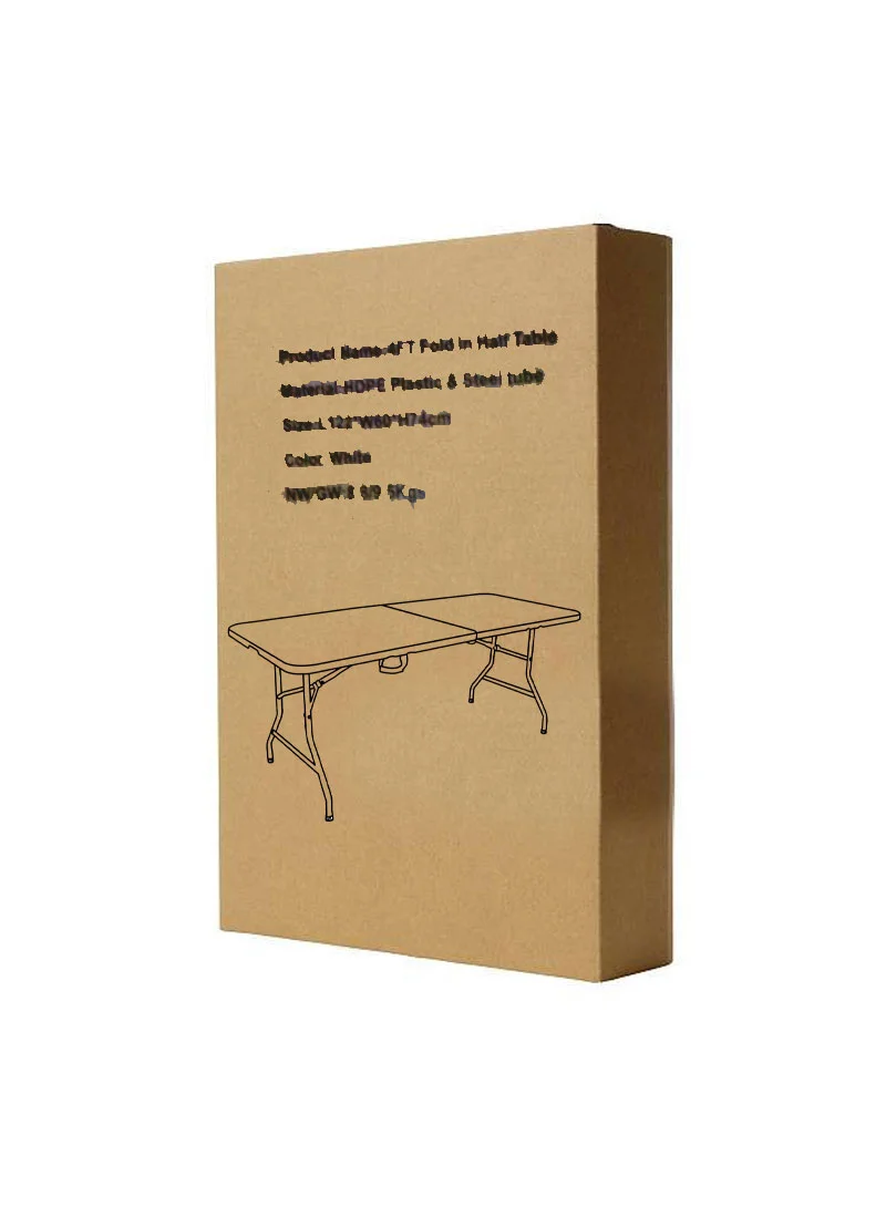 152cm Foldable Portable Easy-to Setup Multiple Use Centerfold Table - White β photo 6