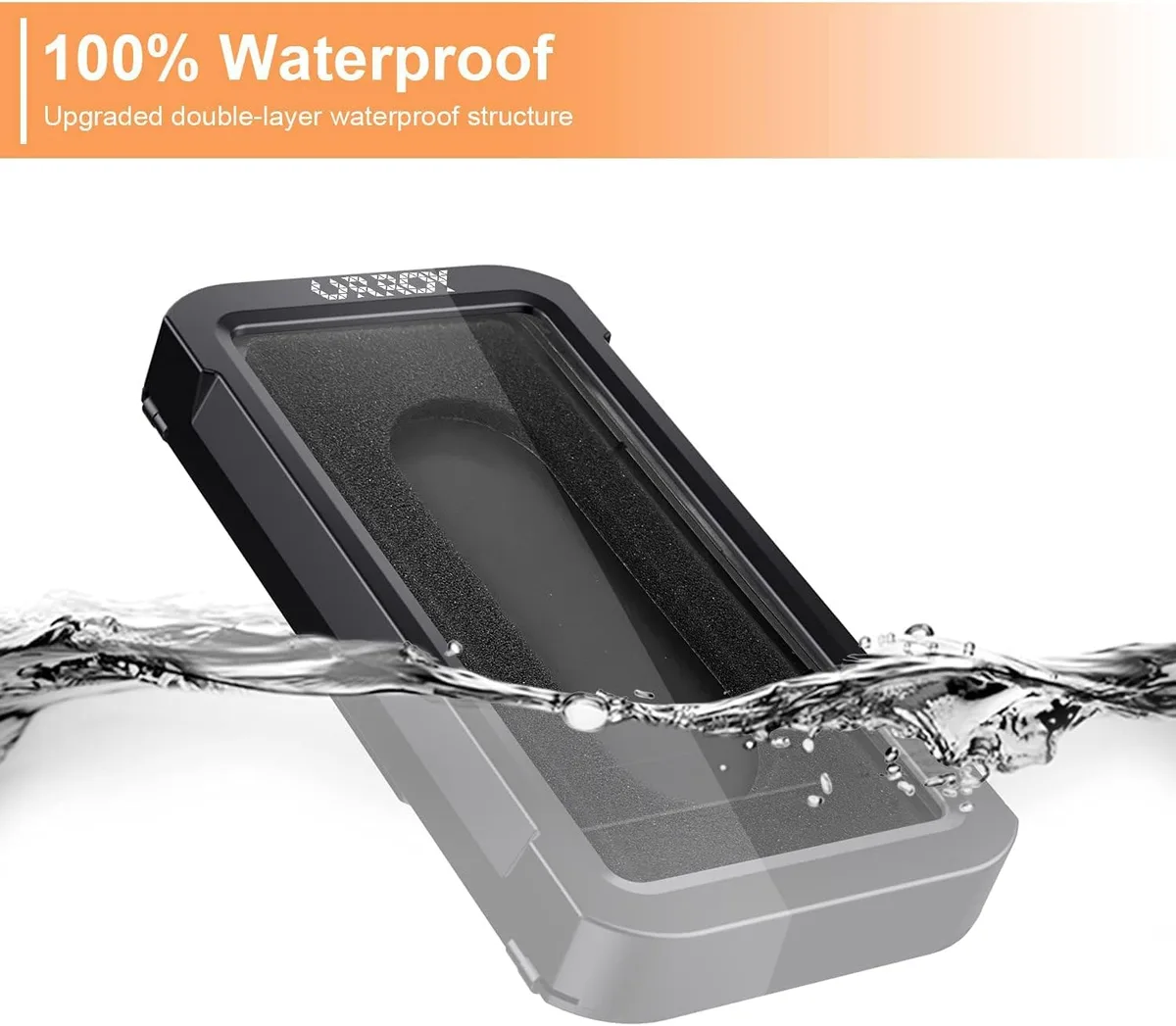 Shower Phone Holder [360° Rotation], Waterproof Wall Mount Shower Phone Case - White — photo 5