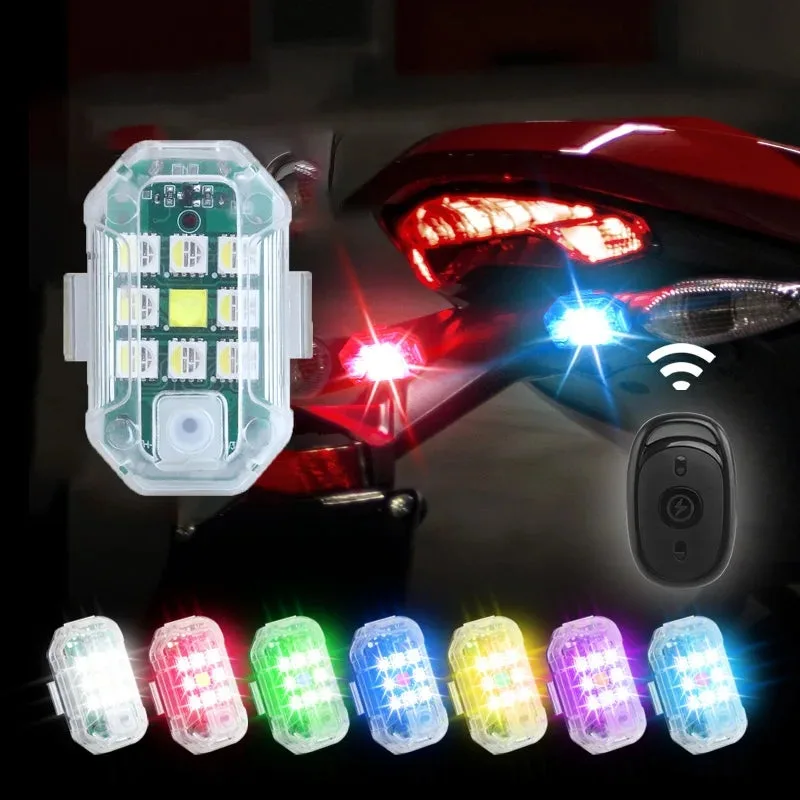 Waterproof Car Led Strobe Light With Remote Control - 2 Led