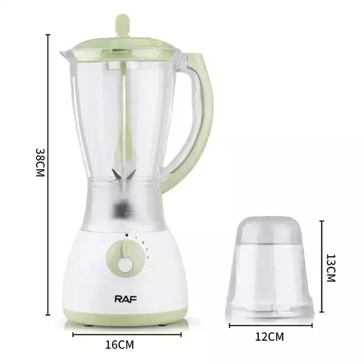 Raf Blender Stainless Steel 4 Blade 1000W 2 Cups 1.5L - Green — photo 3