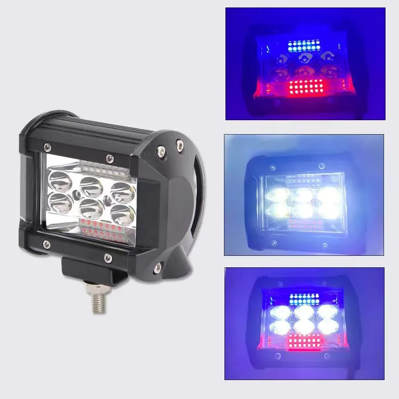 84W Led Police Flash Light 24V With 3 Colors - White Led