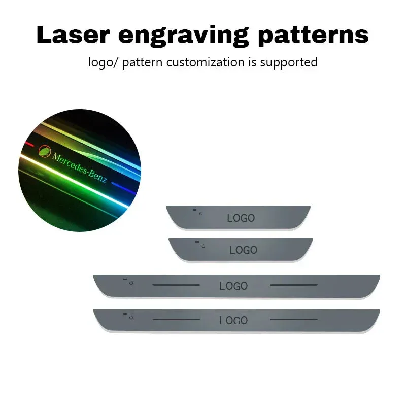 4 Pieces Car Door Logo Led Moving Door Scuff USB - BMW β photo 7