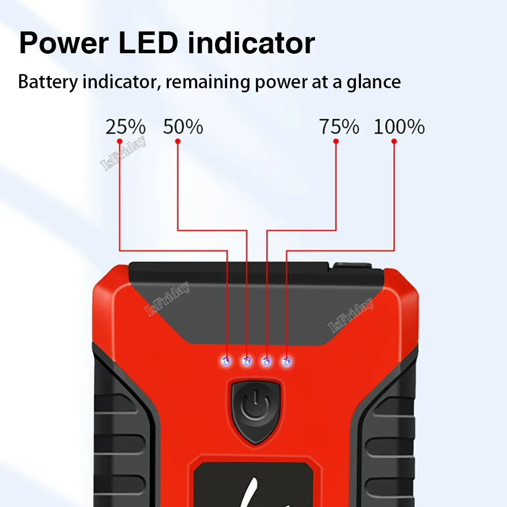 Portable Car Jump Starter Power Bank, Battery Booster Charger, Starting Device, Auto Emergency, Lighting Start-up, 12V - Jump starter β photo 7