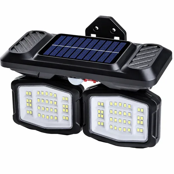 Solar Garden Wall Lights 108 LED 2 Or 3 Head Motion Sensing Technology - 2 Led — photo 4
