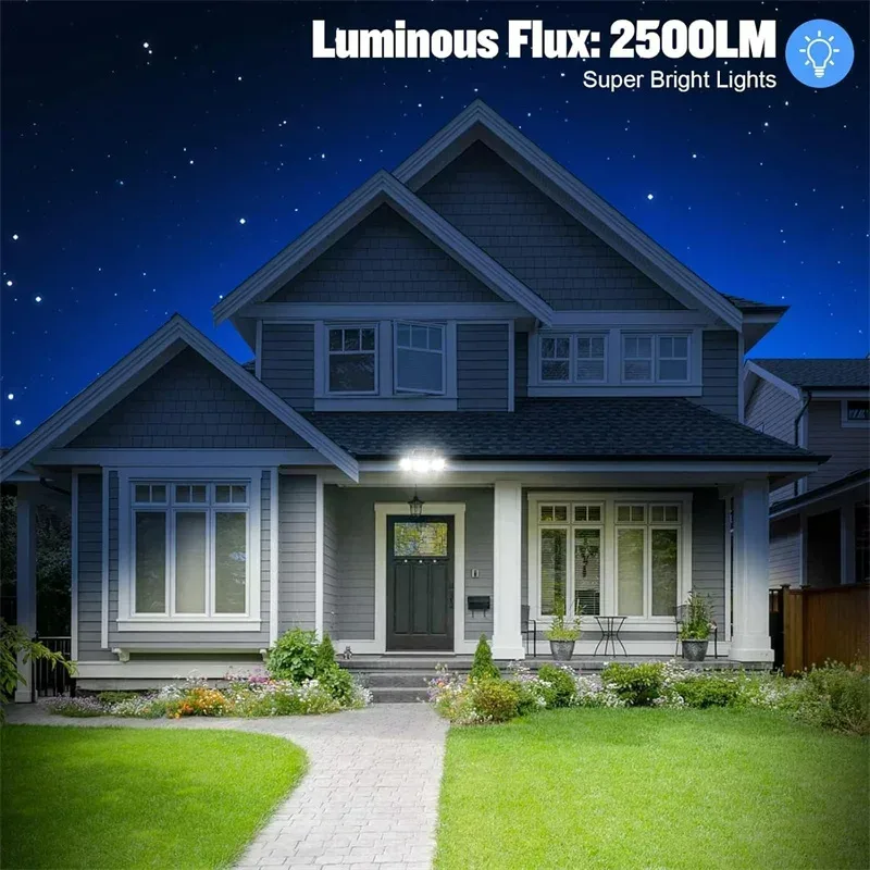 Solar Garden Wall Lights 108 LED 2 Or 3 Head Motion Sensing Technology - 2 Led — photo 6
