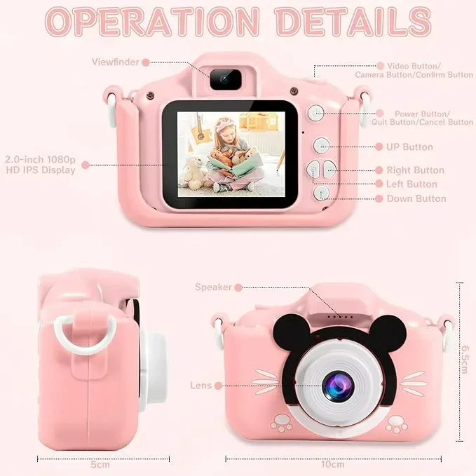 Kids Digital Camera - Plain Pink β photo 5