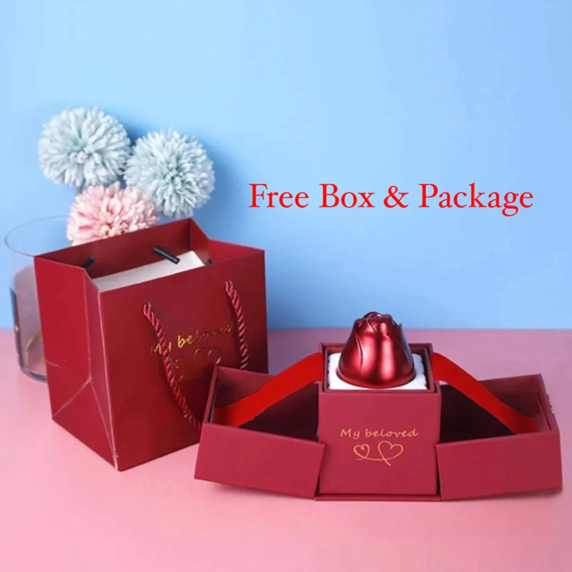 Necklace With Rose Box With Free Bag, I Love You In 100 Languages - I love you necklace β photo 5