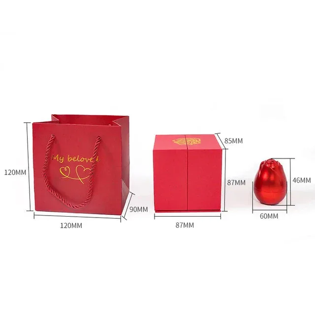 Necklace With Rose Box With Free Bag, I Love You In 100 Languages - I love you necklace β photo 6