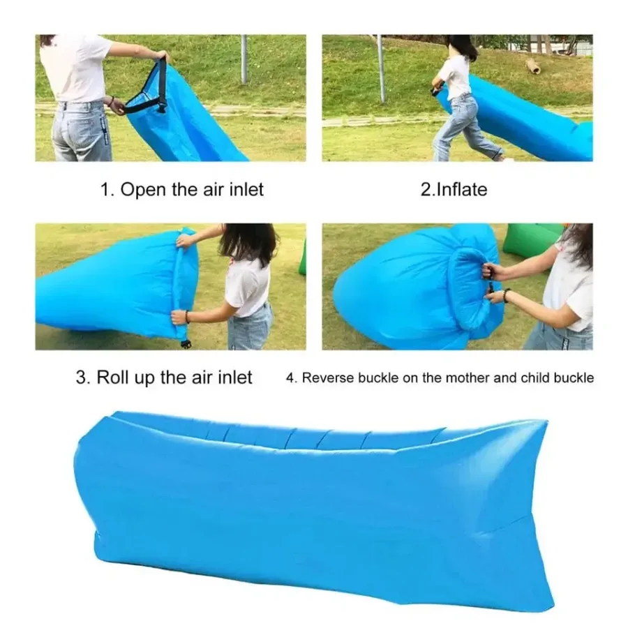 Waterproof Outdoor Portable Inflatable Sofa Fast Installation - Black β photo 4