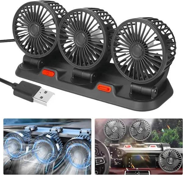 Car Cooling Fan Head for cars Wind Air Circulation Fan - 1 Fan head — photo 2