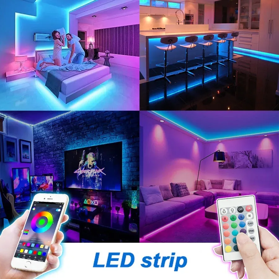 RGB Led Light 5 Meter Waterproof Phone App Bluetooth + Remote Controller - 5 Meter Remote + Bluetooth β photo 3