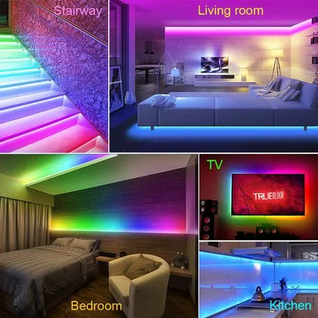 RGB Led Light 5 Meter Waterproof Phone App Bluetooth + Remote Controller - 5 Meter Remote + Bluetooth — photo 5