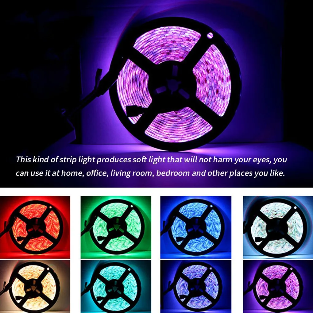 RGB Led Light 5 Meter Waterproof Phone App Bluetooth + Remote Controller - 5 Meter Remote + Bluetooth — photo 6