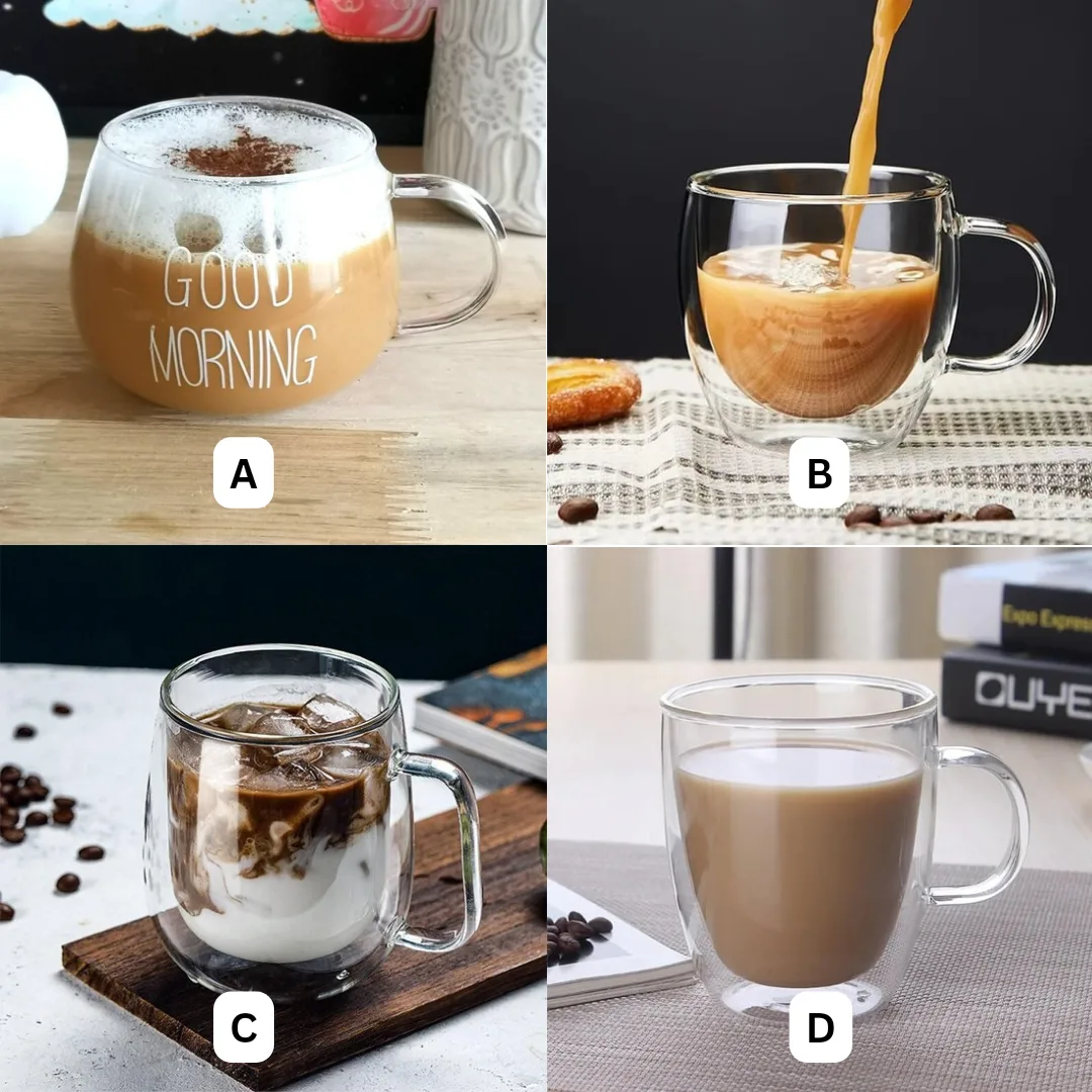 Double glass mug - A - Good Morning
