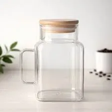 16 oz glass cup comes with bamboo lid and reusable glass straw - Style flower — photo 2