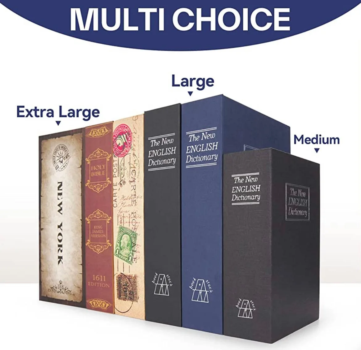 Dictionary Book Hidden Money Box - Navy blue Small — photo 4