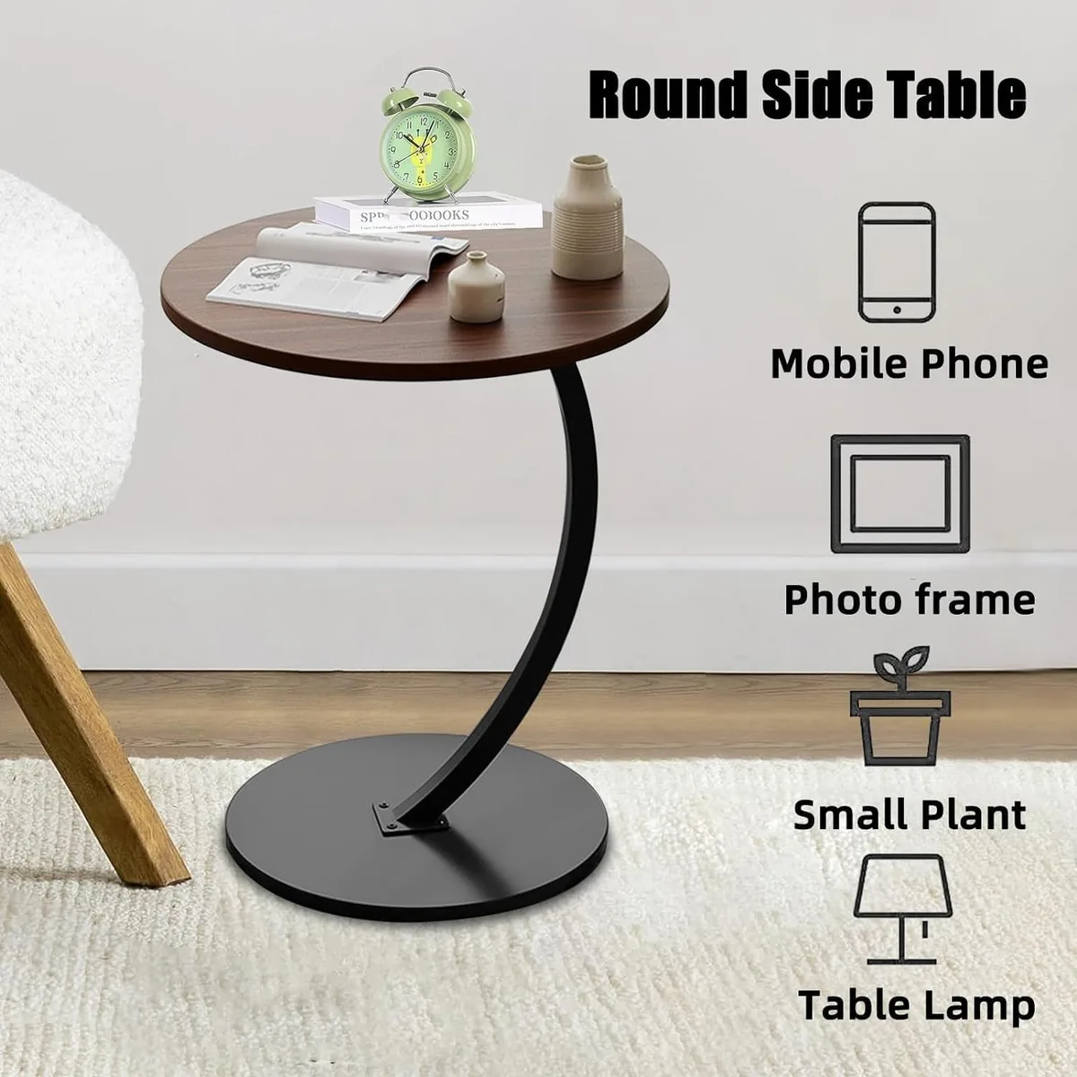 Round Side Table - Black β photo 6