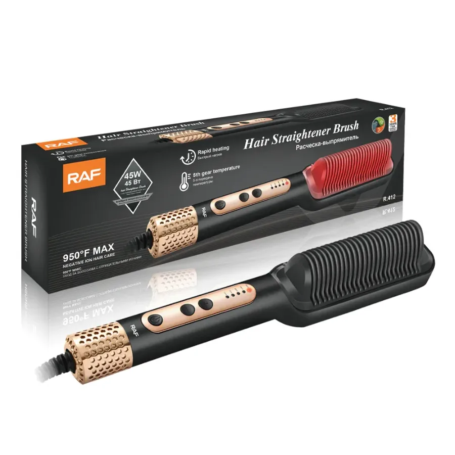 RAF Hair Straightener Brush 45W - white β photo 7
