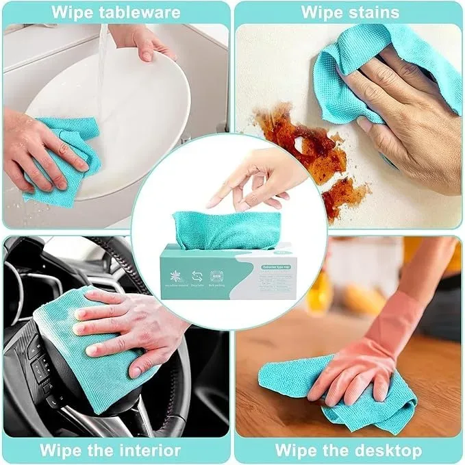 20 Pcs Microfiber Towel Reusable Magic Cleaning Cloth, Washable Multi-Use Cleaning Wipes - 1 Pcs β photo 5