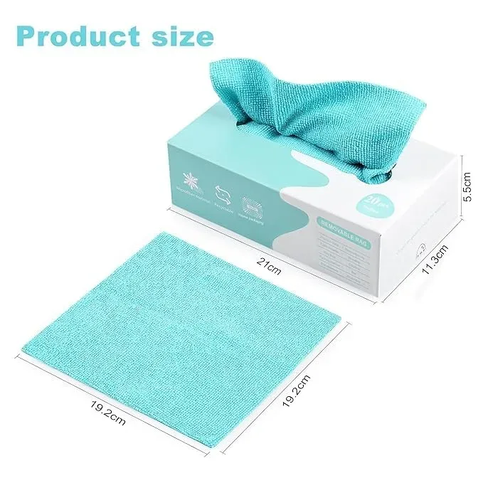 20 Pcs Microfiber Towel Reusable Magic Cleaning Cloth, Washable Multi-Use Cleaning Wipes - 1 Pcs — photo 7