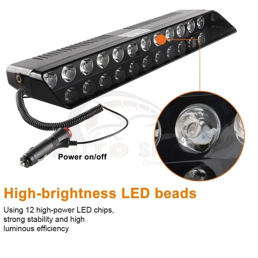 LED Emergency Strobe Light Police Led Bar Light - 26.5x11x6CM β photo 5