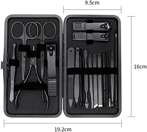 Manicure Set Nail Clippers Tools Household 18Pcs , Tool Kit for Men and Women - Pink β photo 6