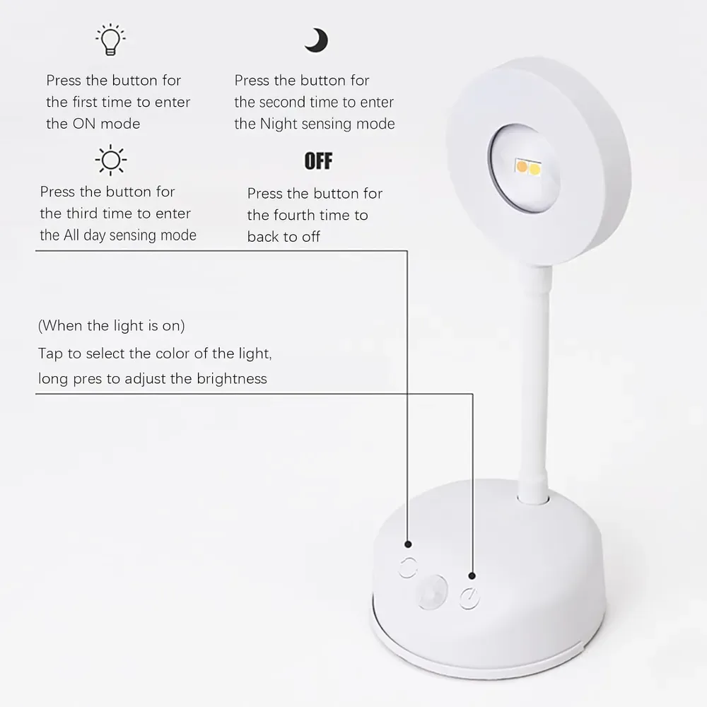 360 Recheargable Sensor LED Spotlight Adjustable - 1 Pcs β photo 4