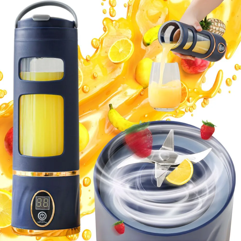 Portable Blender with Digital Display, Smoothie Juicer Cup - White