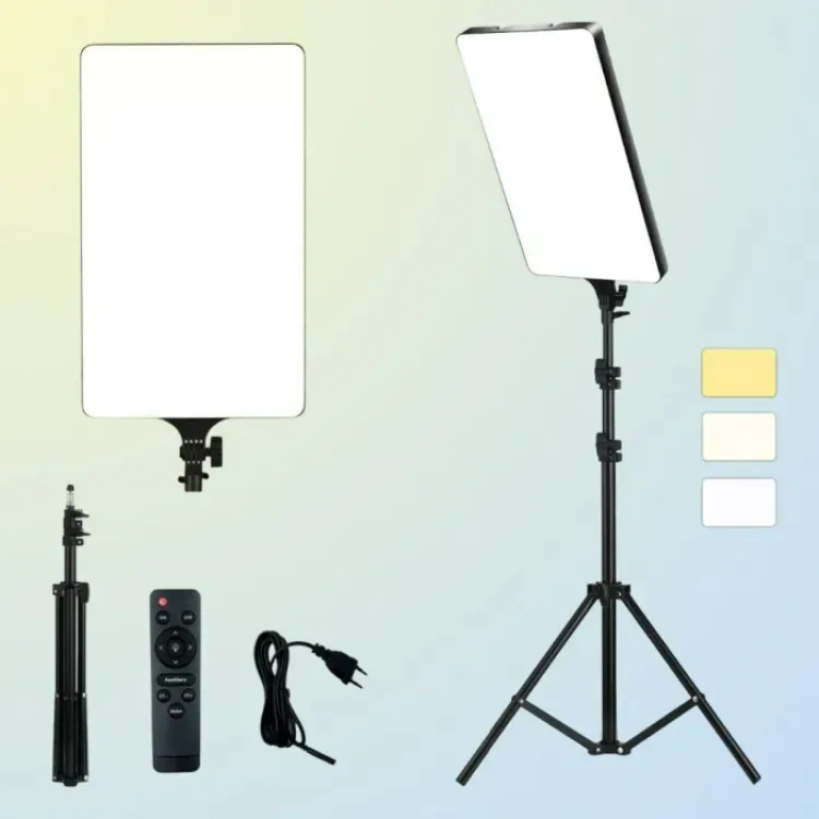 Square Ring Light Panel Photo Shoot LED with 2.1 Meter Tripod - PL-26 — photo 2