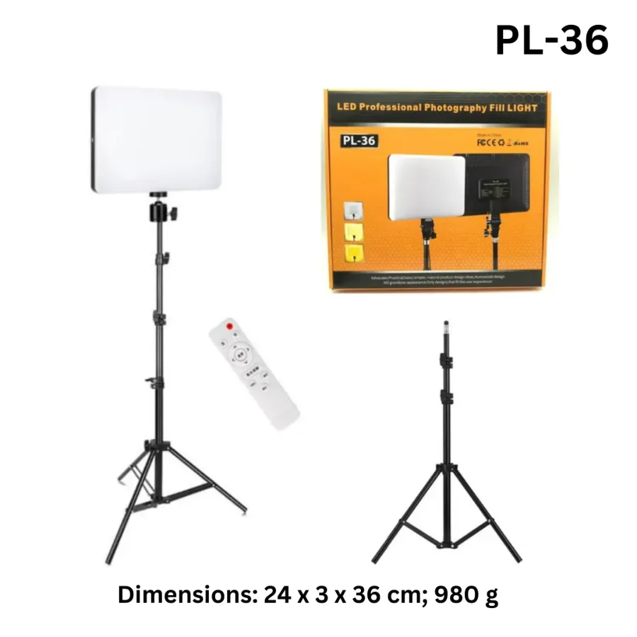 Square Ring Light Panel Photo Shoot LED with 2.1 Meter Tripod - PL-26 β photo 7