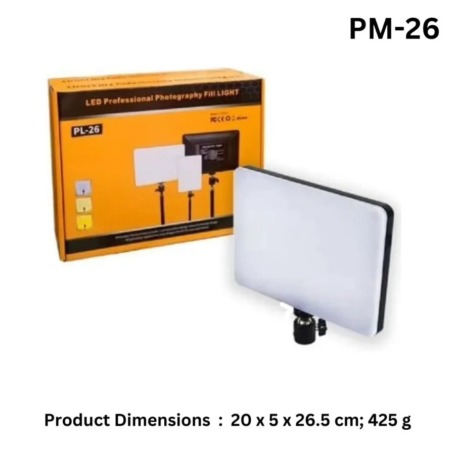 Square Ring Light Panel Photo Shoot LED with 2.1 Meter Tripod - PL-26