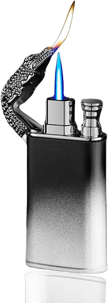 Crocodile Lighter Magic Double Flame Lighter - Black and gold — photo 7