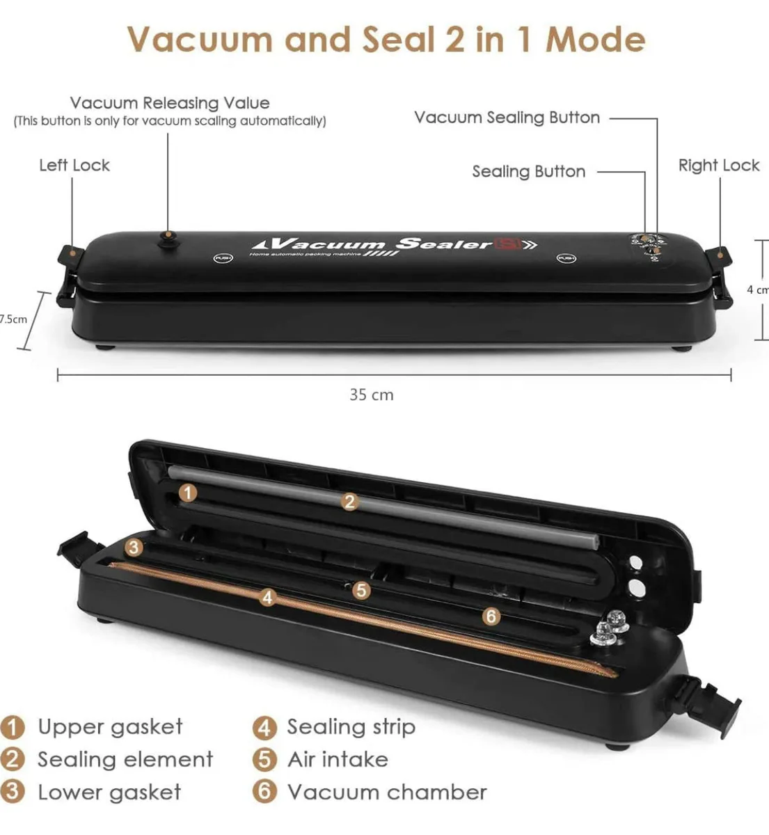 Automatic Vacuum Sealer - Vacuum Sealer no bags β photo 7