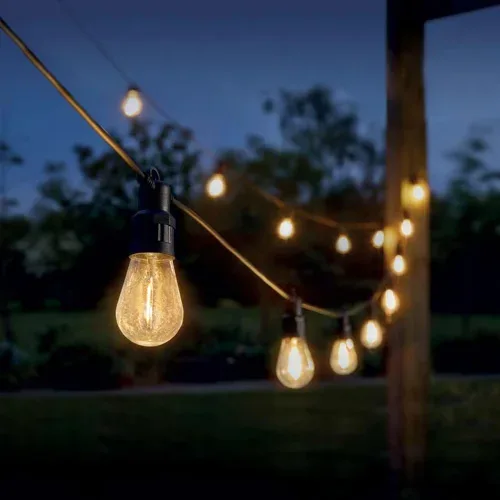 Outdoor String Lights With Bulbs - 5M 10 BULB LIGHT WARM — photo 2