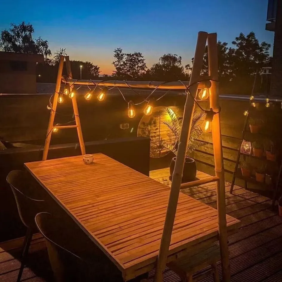 Outdoor String Lights With Bulbs - 5M 10 BULB LIGHT WARM β photo 4