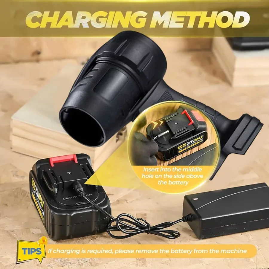 Air Pressure Power Blower Mini Cordless With Leaf Blower Cordless Compressed Air Duster 120mph for Car Wash - 1 Battery β photo 7