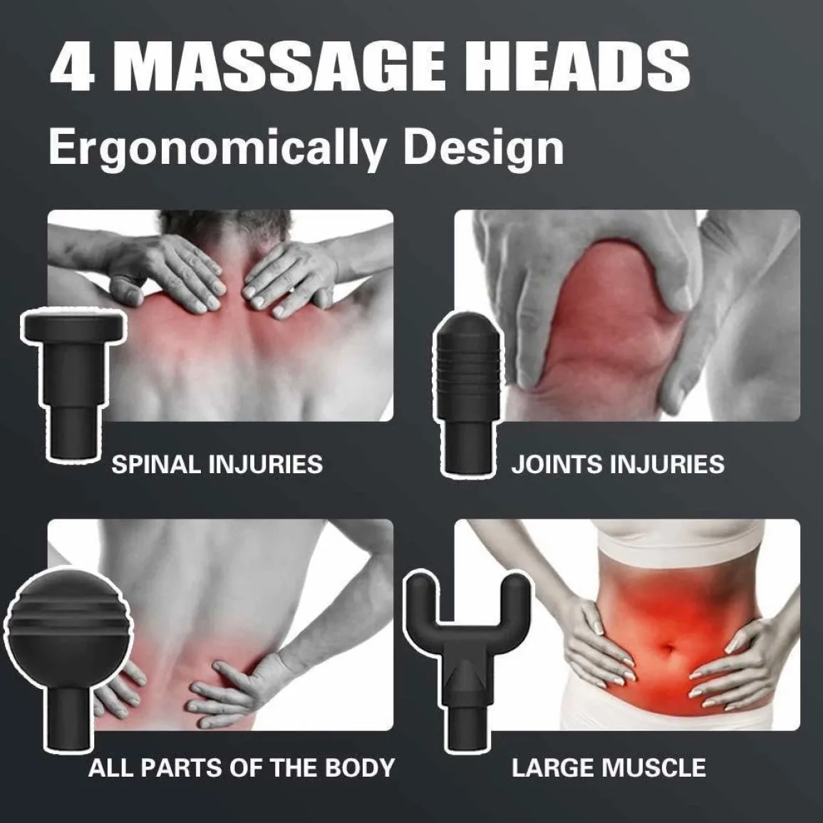 6 Levels Massage Gun - Red β photo 4