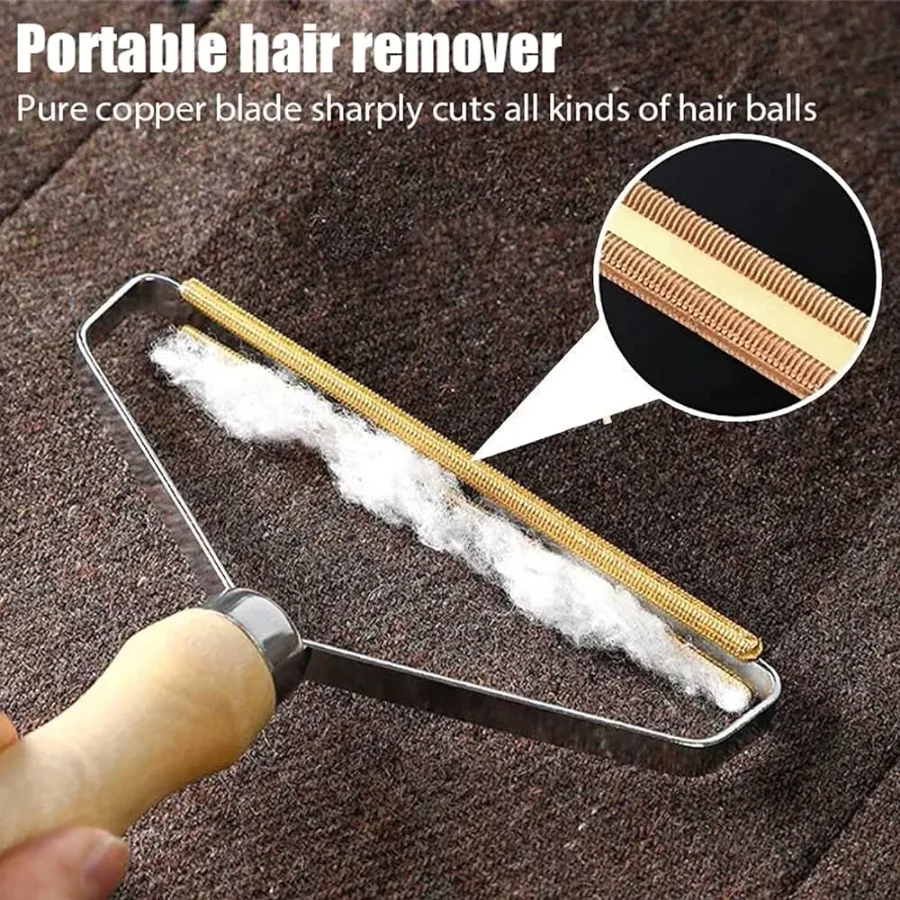 Mini Portable Lint Remover Fuzz Fabric Shaver Brush Tool Fur Remover - Darkblue β photo 3