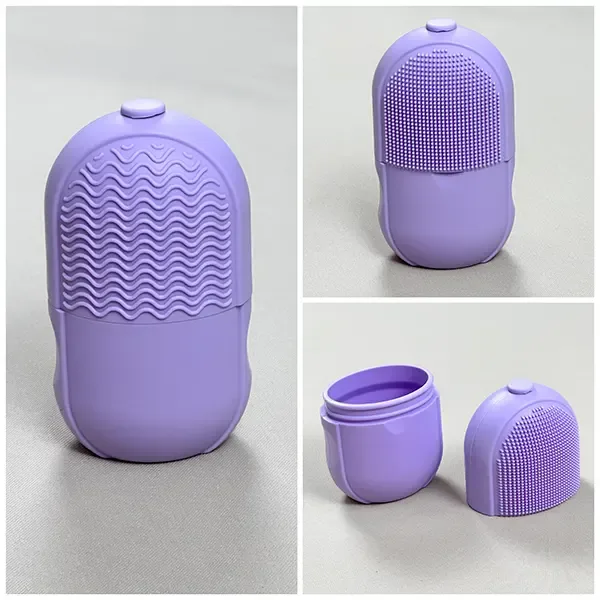 Ice Scrubber 3-in-1 – Face & Eye Ice Roller, Massager & Cleansing Brush - Purple — photo 3
